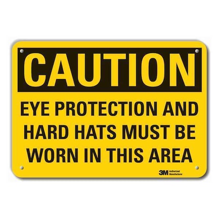 Lyle Caution Sign, 10" W, 7" H, 0.055" Thick, LCU3-0435-NP_10x7 LCU3-0435-NP_10x7