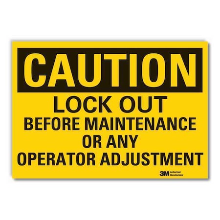 Lyle Caution Sign, 7 in Height, 10 in Width, Reflective Sheeting, Vertical Rectangle, English LCU3-0436-RD_10x7