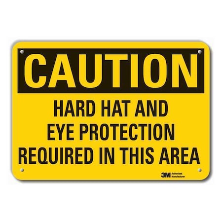 Lyle Caution Sign, 10" W, 7" H, 0.055" Thick, LCU3-0411-NP_10x7 LCU3-0411-NP_10x7