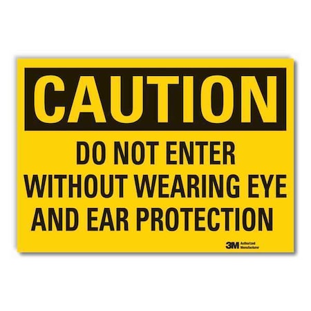 Lyle Caution Sign, 14"W, 10" H, 0.004" Thickness, LCU3-0420-ED_14x10 LCU3-0420-ED_14x10