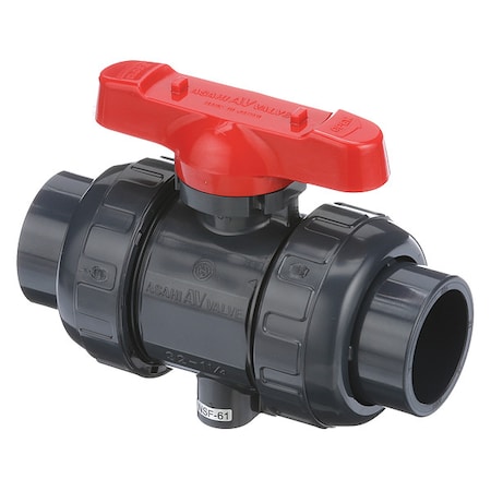 Asahi 2-1/2" Socket PVC Ball Valve 2-Way 1606025