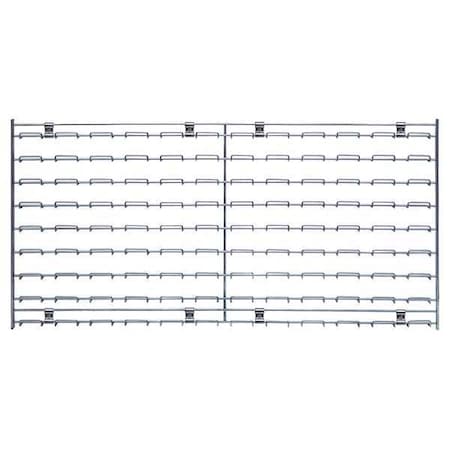 Quantum Storage Systems Steel Louvered Panel, 1 in D x 36 in H x 36 in W, Chrome WLP-1836C