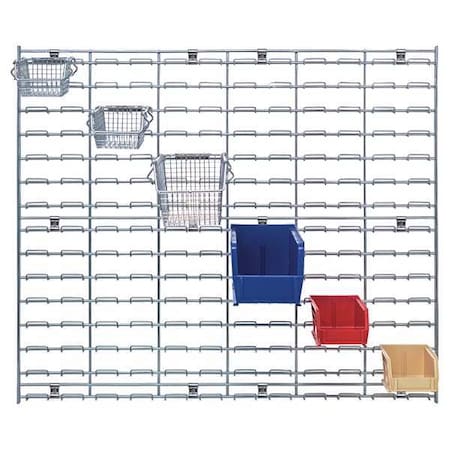 Quantum Storage Systems Steel Louvered Panel, 1 in D x 30 in H x 36 in W, Chrome WLP-3036C