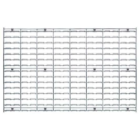 Quantum Storage Systems Steel Louvered Panel, 1 in D x 48 in H x 48 in W, Chrome WLP-3048C