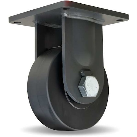 Hamilton Plte Caster, Rgd, Nylon, 8 in., 7200 lb. R-MD-83NYB