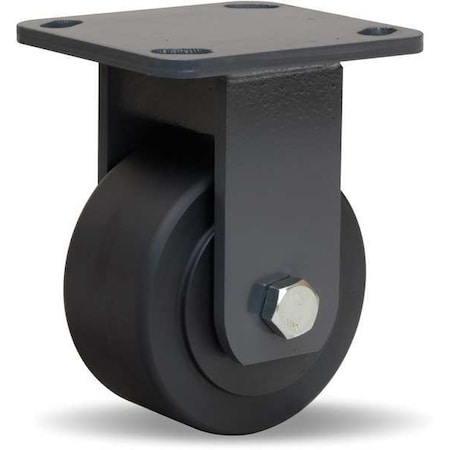 Hamilton Plte Caster, Rgd, Nylon, 4 in., 2000 lb., B R-WH-4NYB