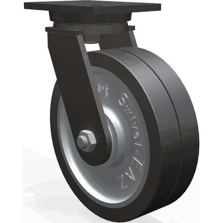 Hamilton Plte Caster, Rgd, Poly, 10 in., 4000 lb. R-CH-13SWF