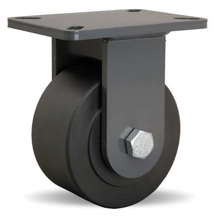 Hamilton Plte Caster, Rgd, Nylon, 6 in., 4000 lb. R-CH-63NYB