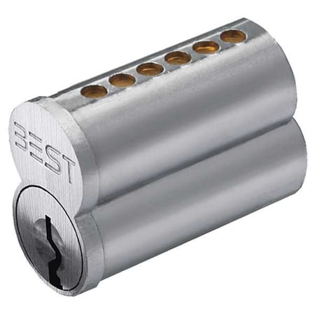 Best Interchangeable Core, Satin Chromium Plated, Keyway Type A 1C6A1626