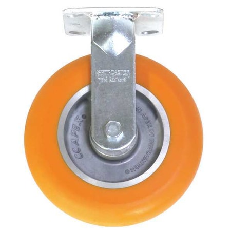 Zoro Select Rigid Plate Caster, Polyurethane, 1200 lb. CDP-G-15