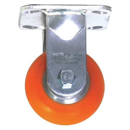 Zoro Select Rigid Plate Caster, Polyurethane, 650 lb. CDP-G-7