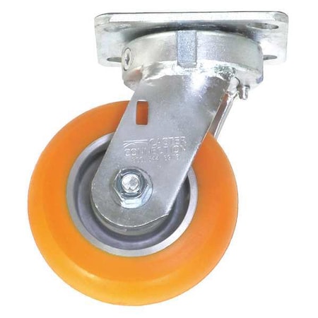 Zoro Select Kingpinless Swivel Plate Caster, Polyurethane, 750 lb. CDP-G-8