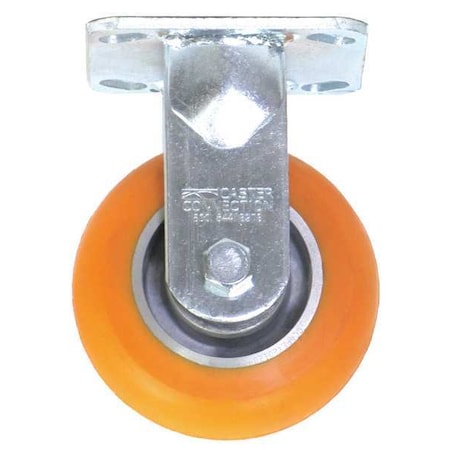 Zoro Select Rigid Plate Caster, Polyurethane, 750 lb. CDP-G-9