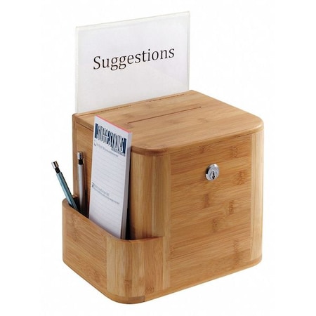 Safco Bamboo Suggestion Box, Natural 4237NA