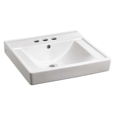 American Standard Lavatory Sink, 3 Holes, with Rear Overflow 9024004EC.020