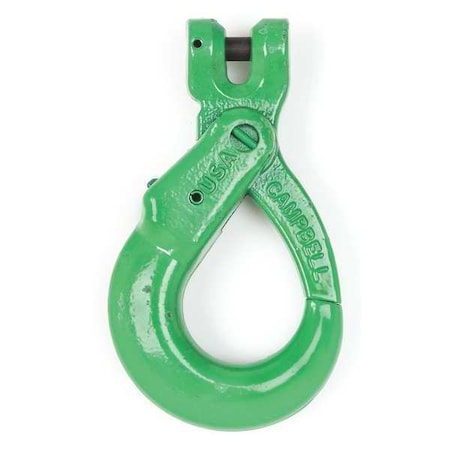 Campbell Chain & Fittings 3/8" Quik-Alloy Self Locking Hook, Grade 100, Painted Green 5748695