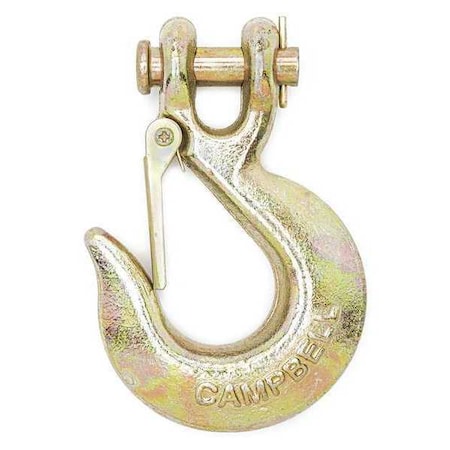 Campbell Chain & Fittings 3/8" Clevis Slip Hook w/Latch, Grade 70, Yellow Chromate T9504515