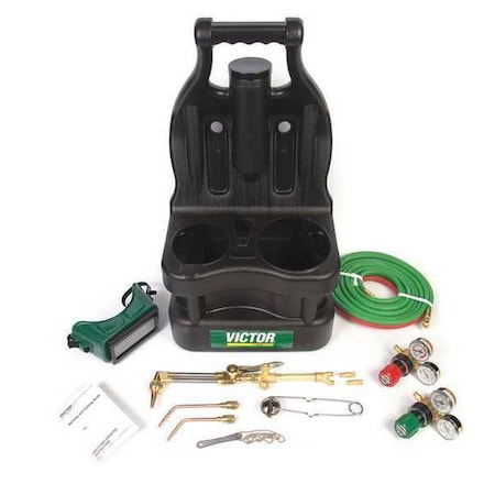 Victor Gas Welding Outfit, G150 Series, Acetylene, Welds Up To 1/4 in CGA-200, CA1260, 0-W-J, 2-W-J 0384-0947