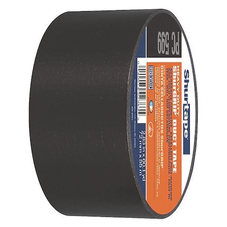 Shurtape Duct Tape, Black, 60-1/8 yd L, 2-7/8 in W 105463