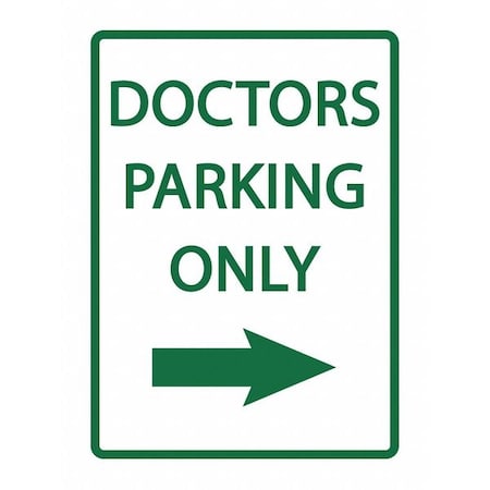 Zing Parking Sign, DOCTORS PARKING, 18X12, 3074 3074