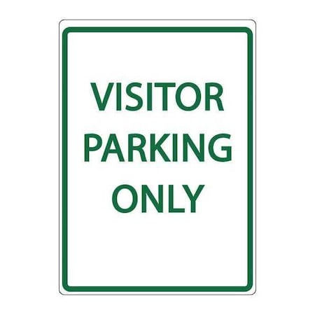 Zing Visitor Parking Sign, 12" W, 18" H, English, Aluminum 3076