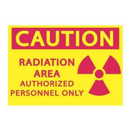 Zing Radiation Sign, 7 in H, 10 in W, Plastic, Rectangle, 1926 1926