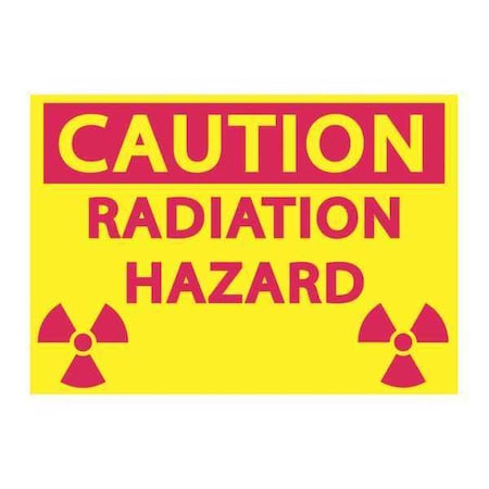 Zing Radiation Sign, 7 in H, 10 in W, Plastic, Rectangle, 1927 1927