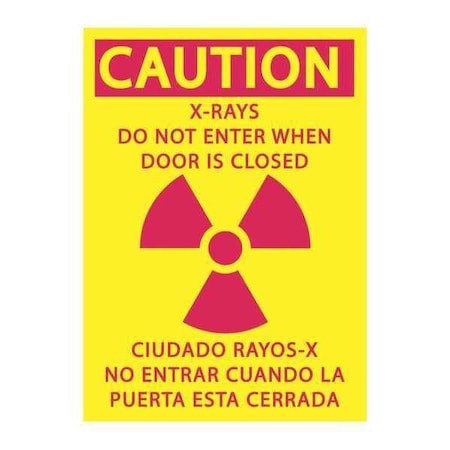 Zing Radiation Sign, 10 in H, 7 in W, Plastic, Rectangle, Spanish, 1930S 1930S