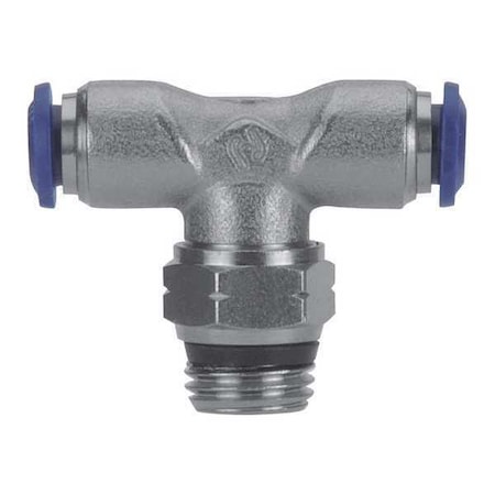 Aignep Usa Push-Fit Tee Fitting, Push-to-Connect x Push-to-Connect x MUNF, 1/4 in Tube OD, 5/32 in Pipe Size 88215-04-32