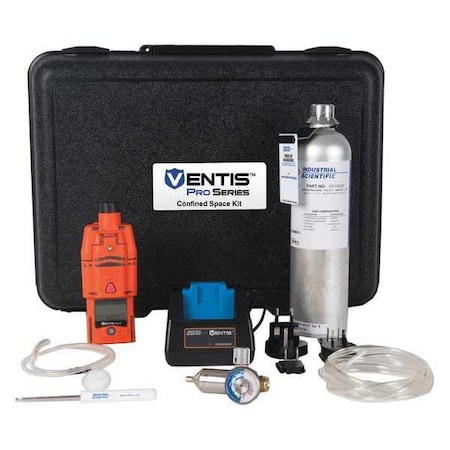 Industrial Scientific Ventis Pro5 Multi-Gas Detector, IP68, Audible, Vibrating, Visual, LCD, 18 hr Battery Life V5K-KJ632110101