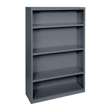 Sandusky Lee 3-Shelf Bookcase, Steel 60"x34" Charcoal BA30341260-02