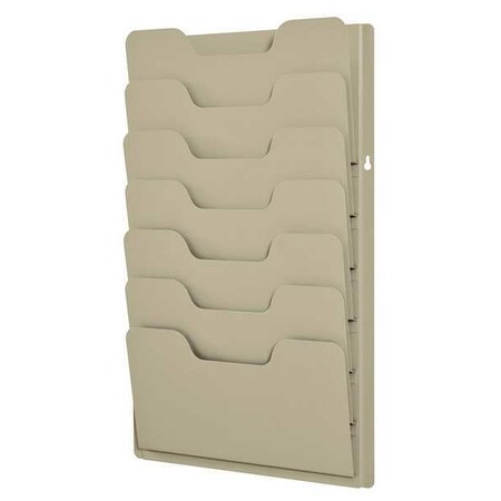 Buddy Products Data Rack, Putty, 7 Compartments 0810-6