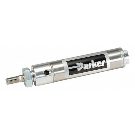 PARKER Air Cylinder, 7/16 in Bore, 2 in Stroke, Round Body Double Acting 0.44DSR02.00