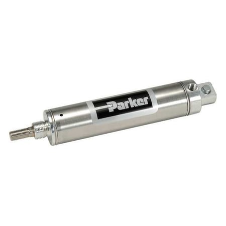 PARKER Air Cylinder, 1 1/2 in Bore, 2 in Stroke, Round Body Single Acting 1.50PSR02.00