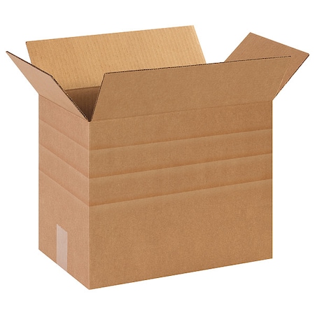 Zoro Select 14 1/2 in x 8 3/4 in x 12 in Shipping Box, Kraft, Corrugate, Single Wall, 32 ECT 49J970