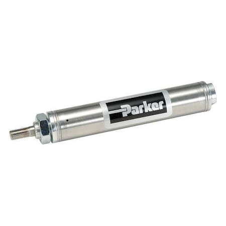 PARKER Air Cylinder, 3/4 in Bore, 1 in Stroke, Round Body Single Acting 0.75NSR01.00