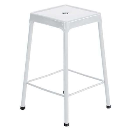 Safco Stool, 18"HX17-3/4"W, White Seat 6604WH