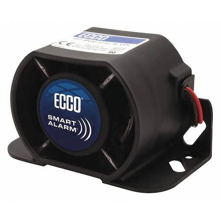 Ecco Back Up Alarm, Black, 3-7/64" H SA980N