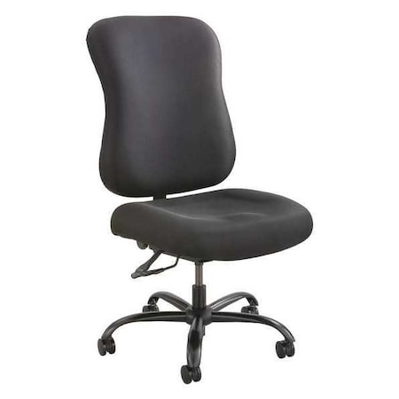 Safco Optimus Chair, Black Seat, Black Back, 25 in W 25" L 45-1/2" H, No Arm, Fabric Seat 3590BL