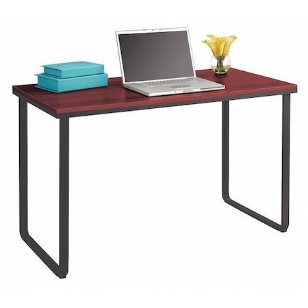 Safco Standing Desk Stand-Up Workstation, Laminated Wood, Cherry/Black 1943CYBL