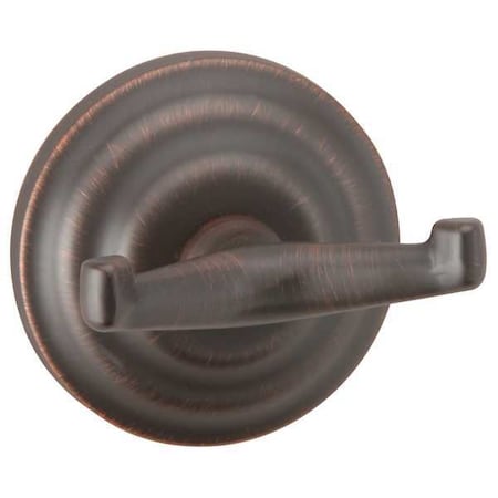 Taymor Bathroom Hook, 2 Hook, 2-3/8In, Oil Rubbed 04-BRN6202