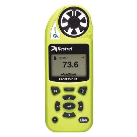 Kestrel Environmental Meter, Hi-Vis Green w/WiFi 0852LHVG