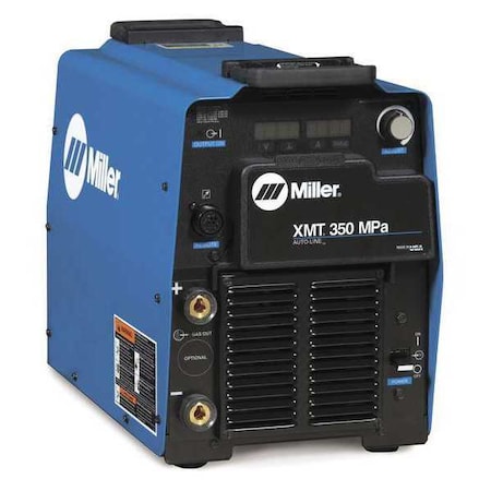 Miller Electric Multiprocess Welder, XMT(R) 350, Phase Single, Three, 230 to 460V AC, 350A at 34V DC, 60% 907366