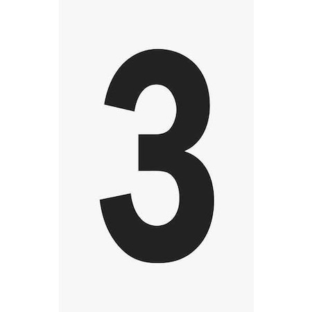 Jj Keller NumberLabel, Vinyl, 4inH, 2-1/8inW, PK50 2969