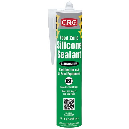 Crc Sealant, 10.1 oz, Cartridge, Aluminum, Polydimethylsiloxane Base 14088