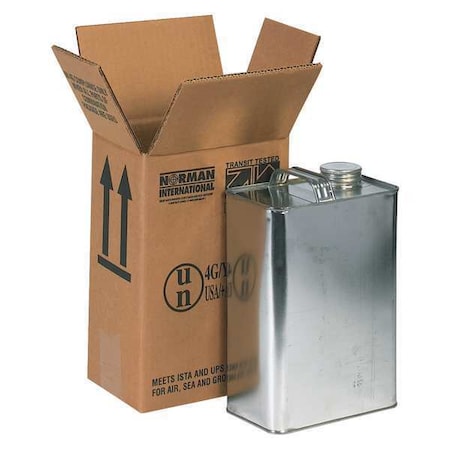 Partners Brand F-Style Boxes, 1 - 1 Gallon, 6 3/4" x 4 5/16" x 10 3/8", Kraft, 20/Bundle HAZ1021