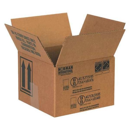 Partners Brand 5 1/8 in x 5 1/8 in x 6 3/16 in Paint Can Box, Kraft, Corrugate, Single Wall, 44 ECT, 25 PK HAZ1041