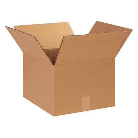 Partners Brand 14 in x 14 in x 10 in Heavy-Duty Box, Kraft, Corrugate, Single Wall, 44 ECT, 25 PK HD141410