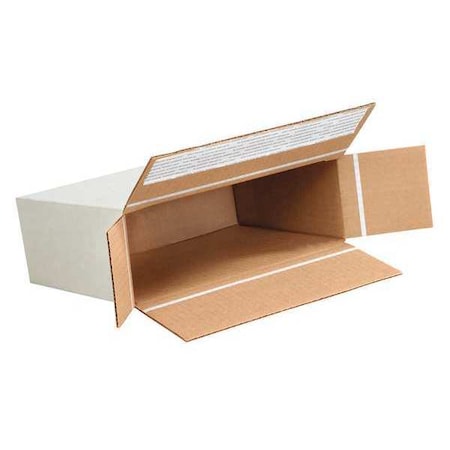 Partners Brand 9 1/4 in x 3 in x 6 3/4 in Self-Seal Side Loading Box, White, Corrugate, Single Wall, 32 ECT, 25 PK 936SSFOL