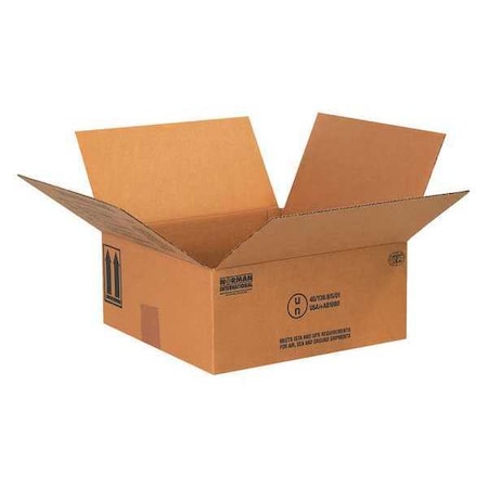 Partners Brand 10 1/4 in x 10 1/4 in x 6 3/16 in Paint Can Box, Kraft, Corrugate, Single Wall, 44 ECT, 25 PK HAZ1043
